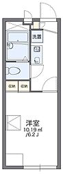 レオパレスフィットニア川口 2階1Kの間取り