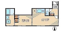 東京メトロ丸ノ内線 中野坂上駅 徒歩3分の賃貸アパート 1階1LDKの間取り