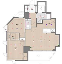 ドゥーエ東池袋 9階2LDKの間取り