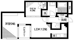 コート向ケ丘 1SLDKの間取図画像