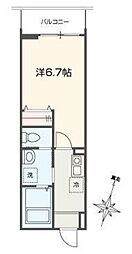 MELLAS西浦和V 1Kの間取図画像