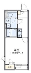 レオネクストリースランス 1Kの間取図画像