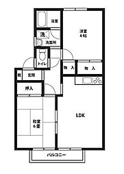 ベルフィールド 2LDKの間取図画像