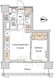 ブランシエスタ木場 1LDKの間取図画像