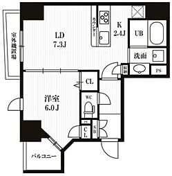 PEAKS神田 13階1LDKの間取り