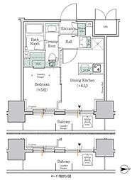 ワンルーフレジデンス板橋大山 7階1DKの間取り
