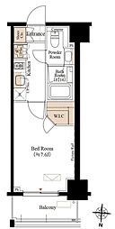 都営大江戸線 両国駅 徒歩4分の賃貸マンション 11階1Kの間取り