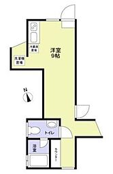 ニシオギソウ 1階1DKの間取り