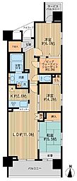 エコロジー錦糸町レジデンス 10階3LDKの間取り