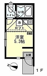 ユナイト南太田レオン・ブルジョア ワンルームの間取図画像