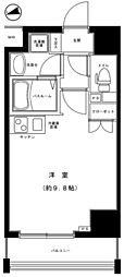 ヒューマンハイム我孫子 ワンルームの間取図画像