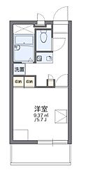 レオパレス村山 1Kの間取図画像