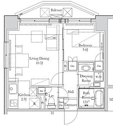 HOUSE岩本町 1LDKの間取図画像