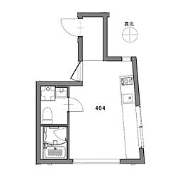 東京メトロ南北線 白金台駅 徒歩6分の賃貸マンション 3階ワンルームの間取り