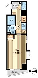 エクセリア池袋WEST2 1Kの間取図画像