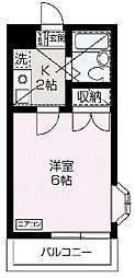 ガーデンハイツ尾崎 1Kの間取図画像