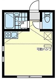 ユナイト横浜バーミンガムの丘 ワンルームの間取図画像