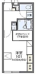 レオパレスエスポワール 1Kの間取図画像