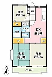ルミエール南越谷 3DKの間取図画像