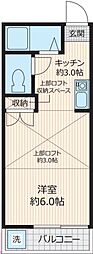 クレセントハイツ本町パート2 ワンルームの間取図画像
