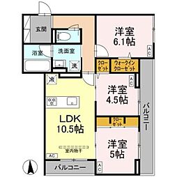 グランドゥール・ショコラ 3LDKの間取図画像