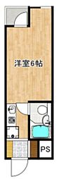 レヂオンス清瀬 2階ワンルームの間取り