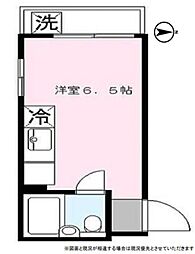 A.P小山 ワンルームの間取図画像