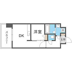 ルーセント　ヴィヴァ　糸島 5階1DKの間取り