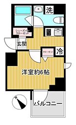 SHOKEN Residence横浜鶴見IV 5階1Kの間取り