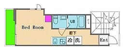クオン梶ヶ谷 ワンルームの間取図画像