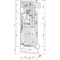 ミリオングランデ元赤坂ヒルズ 10階1Kの間取り