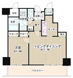 トレステージ目黒 1LDKの間取図画像