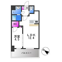 SOLTERRACEOSAKAEASTGATE 1LDKの間取図画像