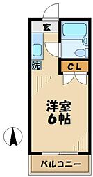 グリーンヒルズ多摩センター 1階1Kの間取り