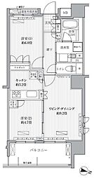 ラポールエムズ 2階2LDKの間取り