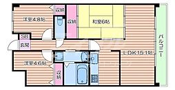 グリーンヒルパート2 3LDKの間取図画像
