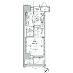ベルグレード川崎AZ 1Kの間取図画像