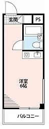 ウイスマ神山町 ワンルームの間取図画像