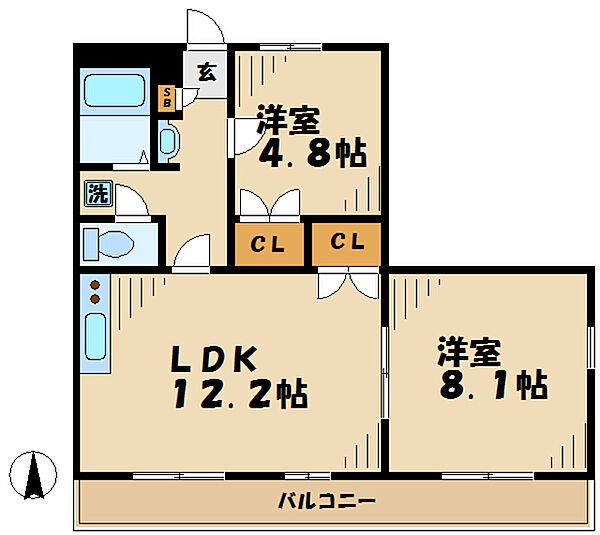 神奈川県伊勢原市高森７丁目(賃貸アパート2LDK・2階・52.99㎡)の写真 その2