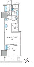 ルフォンプログレ北新宿 1DKの間取図画像