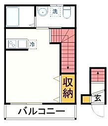 ハーモニックプレイス ワンルームの間取図画像
