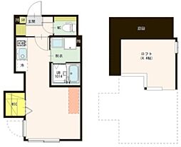 ハーモニーテラス神泉 ワンルームの間取図画像
