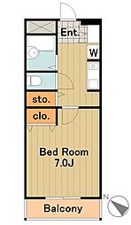 スペランザ 1Kの間取図画像