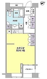 パークフラッツ銀座イースト ワンルームの間取図画像