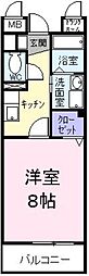グランシャリオ 3階1Kの間取り