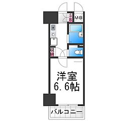 ボン・シェール堺 7階1Kの間取り