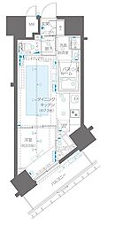 ZOOM新宿御苑前 11階1DKの間取り