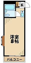 グランラパン 4階ワンルームの間取り