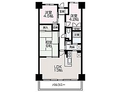 ネオシティ 2階3LDKの間取り