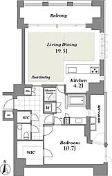 ＴＨＥ　ＣＯＮＯＥ　三田綱町 508 5階1LDKの間取り